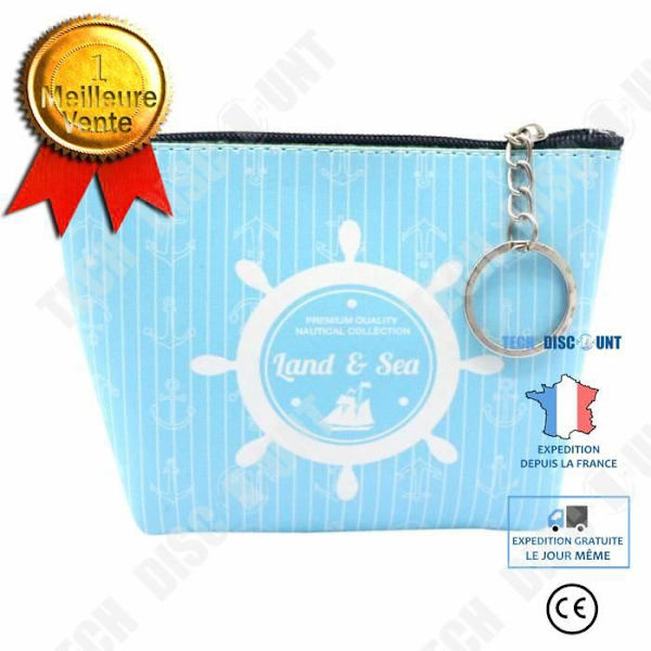 TD® Portefeuille Kvinder Læder Lille Pung Clutch Lys Blå / Tegning Rorets Lille og / Sød / Multifunktionel