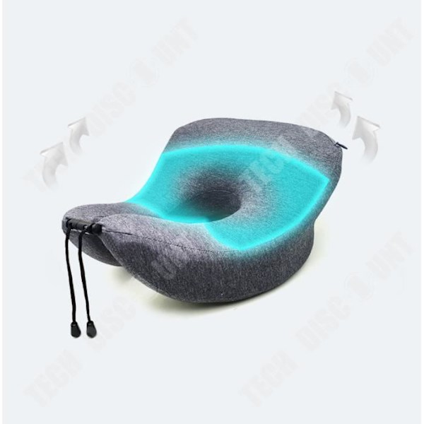 TD® U-formad kudde, nackstöd, student, tupplur, multifunktionellt kontor, memory foam, liggande kudde, sömn, vila, f grå