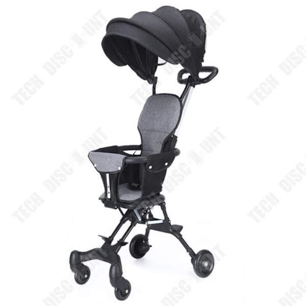 TD® Letvogn let og sammenklappelig tovejs med solbeskyttelse baby anti-velte fire-hjulet stabil og robust vogn