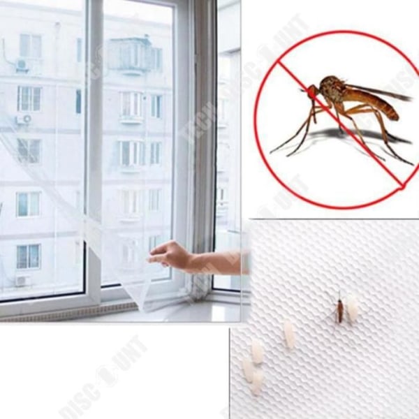 TD® självhäftande DIY Myggfönsterskärm Osynlig kardborreskärm Fönster Insektsnät