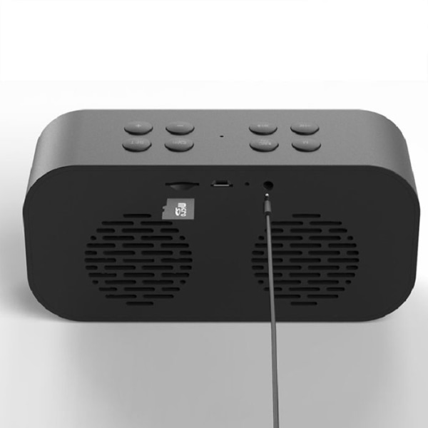 TD® Bluetooth-högtalare acve LED Digital klocka Väckarklocka Spegel Trådlös Bluetooth-högtalare Support TF USB Musikspelare Blå