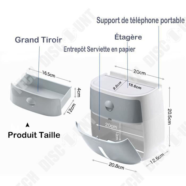 Papir Dispenser - Plastik Toiletter WC/ Vandtæt Toiletpapir Holder/ Rulleholder Hylde/ Toiletpapir Holdere/ Badeværelse Tilbehør