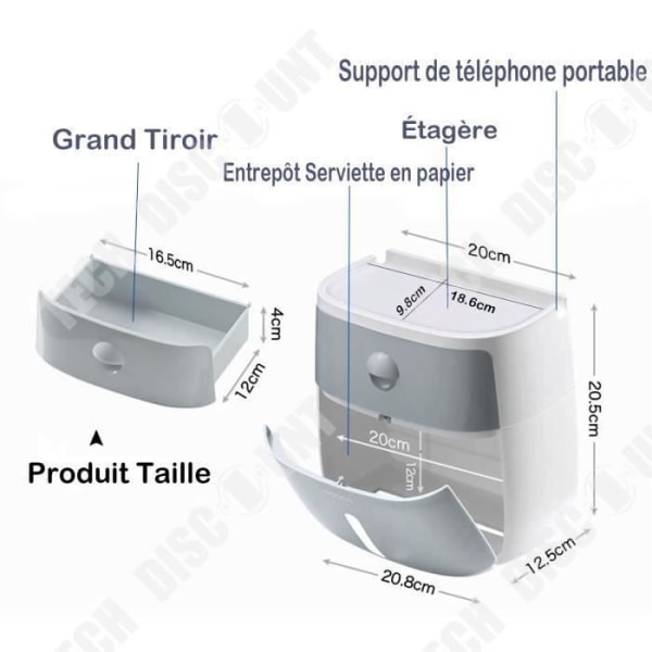 Pappersdispenser - Plastiska toaletter WC/ Vattentät toalettpappershållare / Rullhållare / Pappersstöd WC/ Badaccessoar