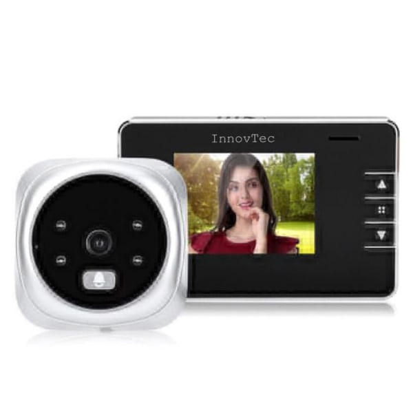 INNOVTEC High Definition 2,8 tum smart elektronisk titthålsfoto och video Night Vision Automatisk videodörrklocka