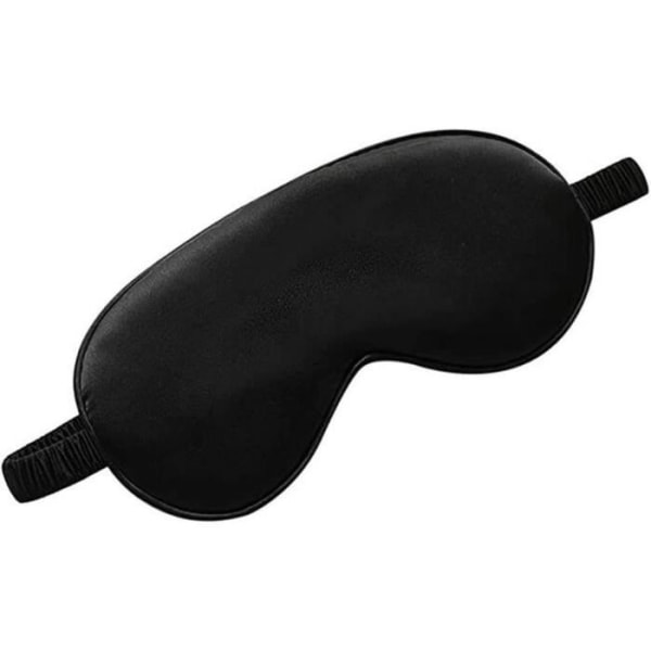 Sömnmask i siden för kvinnor med elastisk rem - svart[u3511]