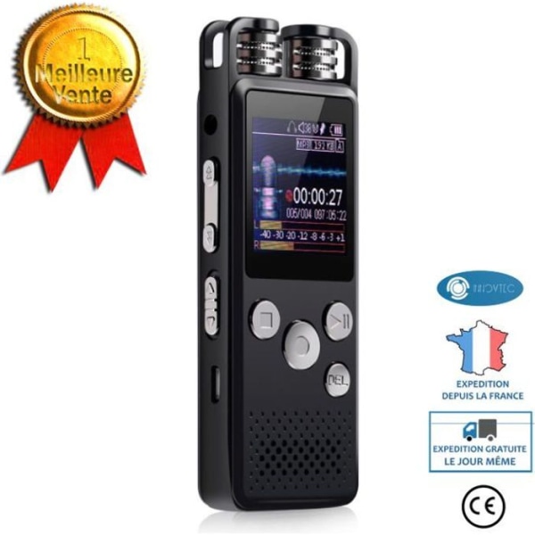 TD® Digital Voice Recorder støjreducering smart diktafon indbygget mikrofon højttaler USB genopladelig multifunktionel