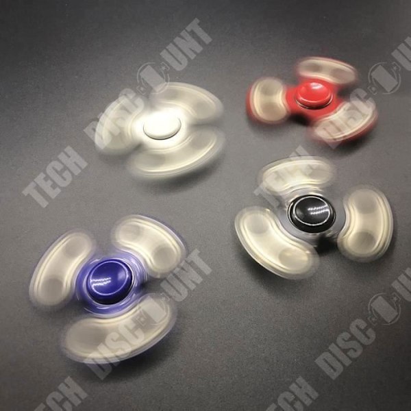 TD® Fidget Spinner - Hand Spinner - Kolmikäyräinen muovinen spinneri teräksillä, stressiä ja ahdistusta lievittävä lelu. Musta