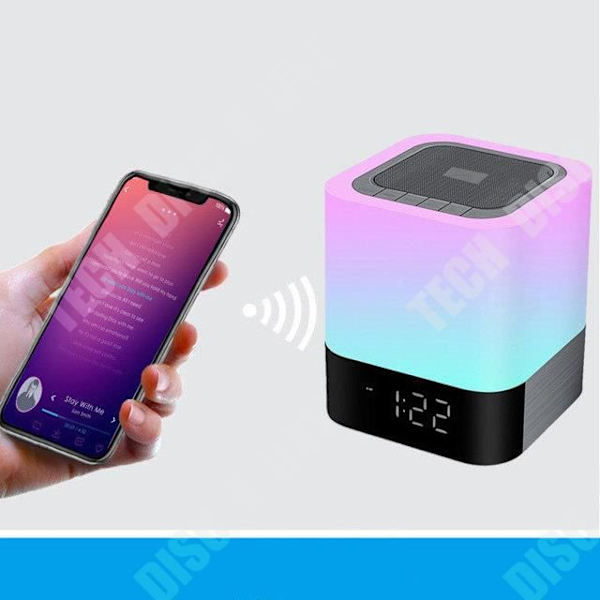 TD® LED Bluetooth-kaiutin, yövalo, langaton kommunikointilamppu, musiikki