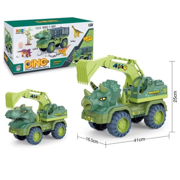 TD® leksaksbil för barn 41X16,5X25cm Slitstark roterande grävmaskin