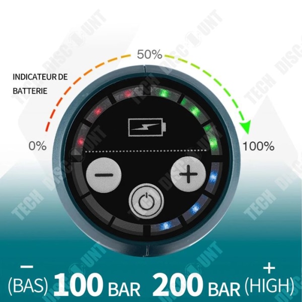 TD sladdlös högtryckstvätt 300w 18v två batterier bärbar sladdlös högtrycksvattenpistol för uteplatsrengöring