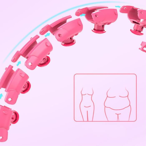 TD® Älykäs, irrotettava, laihdutus, vatsan, painonpudotusväline, hoikka vyötärö, kaunis vyötärö -pinkki