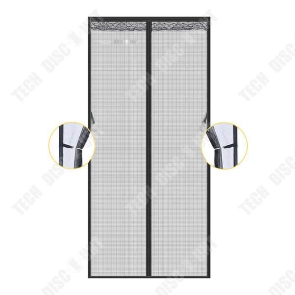 TD® 70*200cm dörrgardin dörrskärm fönster glasfiberdörrgardin myggavvisande magnetisk klistermärkesug Grå