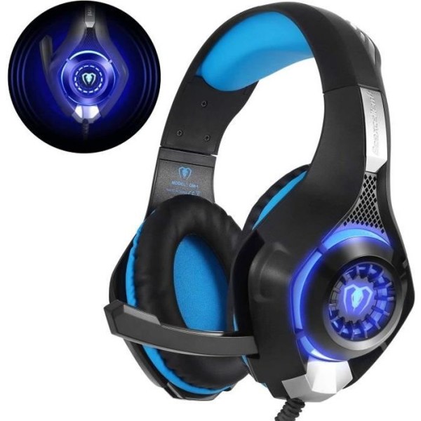 Beexcellent GM-1 PS4 Gaming Headset - Basstereoljud med LED-spellampa - Ultralätt och ergonomisk design