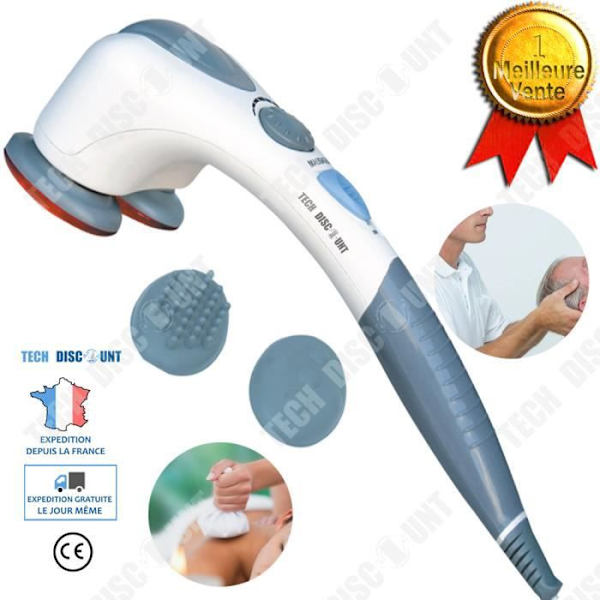 TD® Anti-cellulite massage device for back, scalp, face, cervical, body, vibration, body well-being, electric warming stick