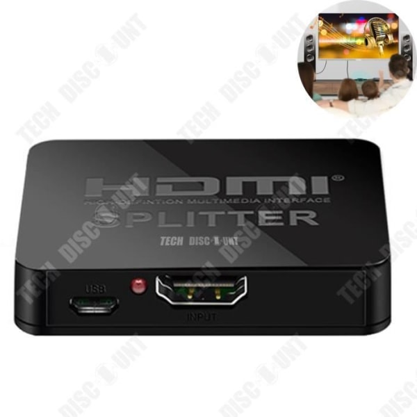 TD® Laptop HD TV Mini HDMI Splitter One Point Two 1 in 2 Out HDMI Switch 4K HD Video Splitter