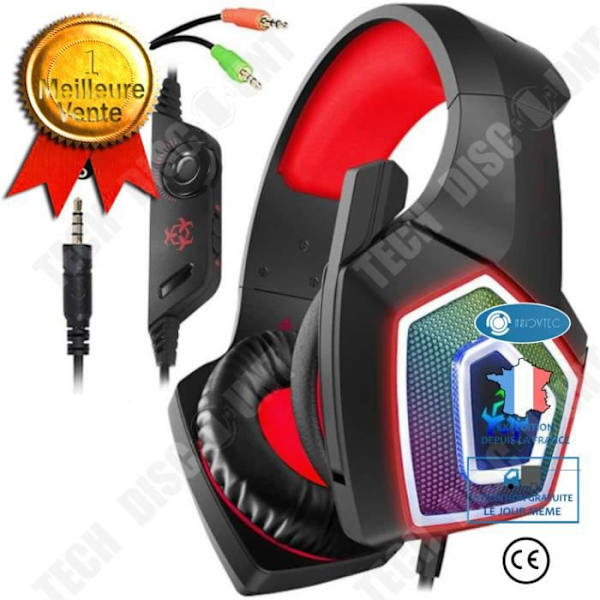 TD® Pelikuulokkeet surround-äänellä, RGB-LED-valolla ja melua vaimentavalla mikrofonilla PS4:lle, PC:lle, Macille, Xbox Onelle (adapteri ei sisälly)