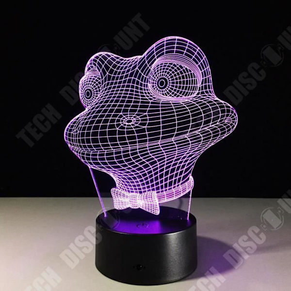 TD® Lampe 3D LED Optisk Nattlys Frøhoved 7 Skiftende Farver Dekoration / Værelse Kontor / ABS Akryl