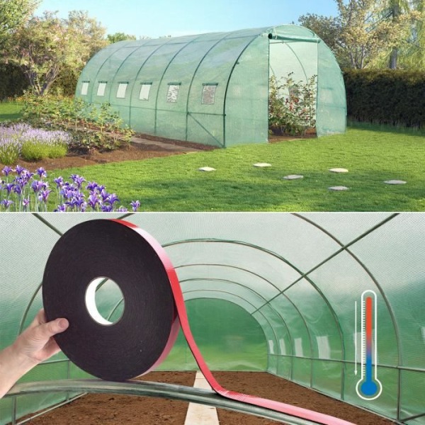 ID MARKET - Anti-värme termiskt skum tejp för trädgårdsväxthusbåge