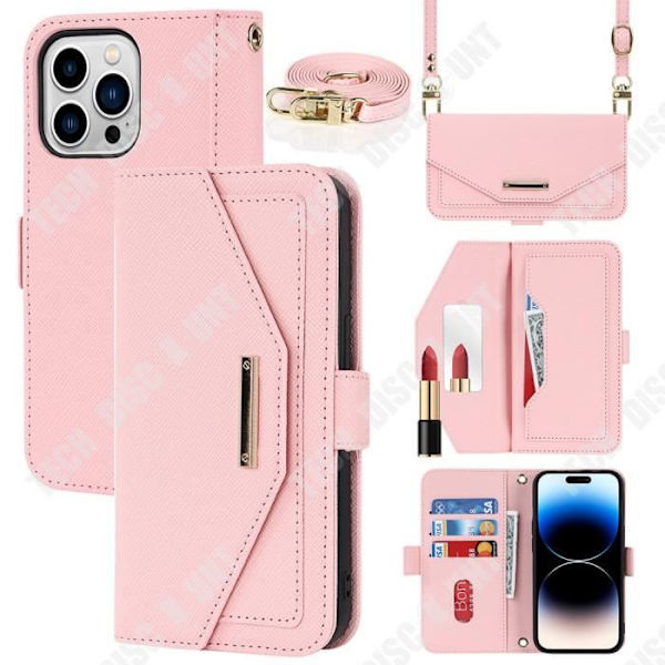TD® Vetoketjullinen nahkakuori iPhone 11 Pro Max: useita korttipaikkoja, kallistusominaisuus tuki.