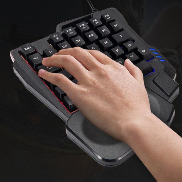 TD® Gaming Keyboard Enhands Gaming Tangentbord Mekanisk känsla E-Sports Left Hand Gun Throne of God Mobile Gaming Keyboard