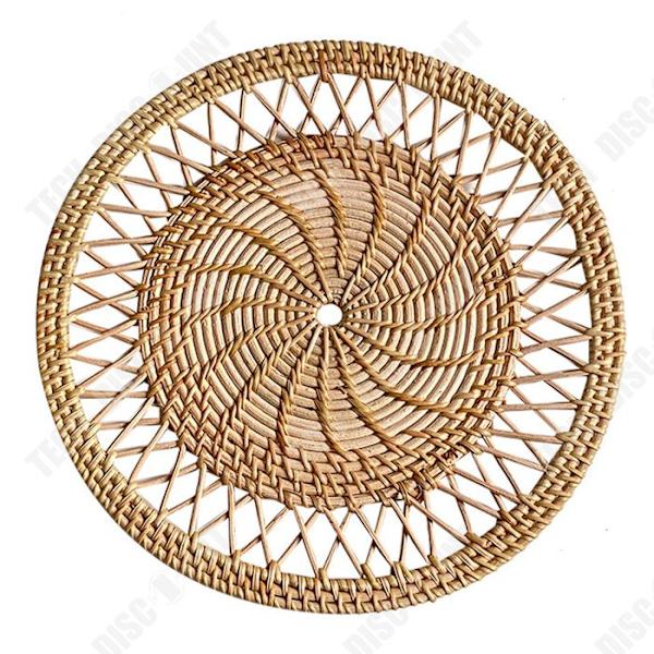 TD Väggdekor 30 cm Diameter Väggkorgar i rotting Hängande Vävd Bohemisk Väggdekor Soffa Sängdekorationer
