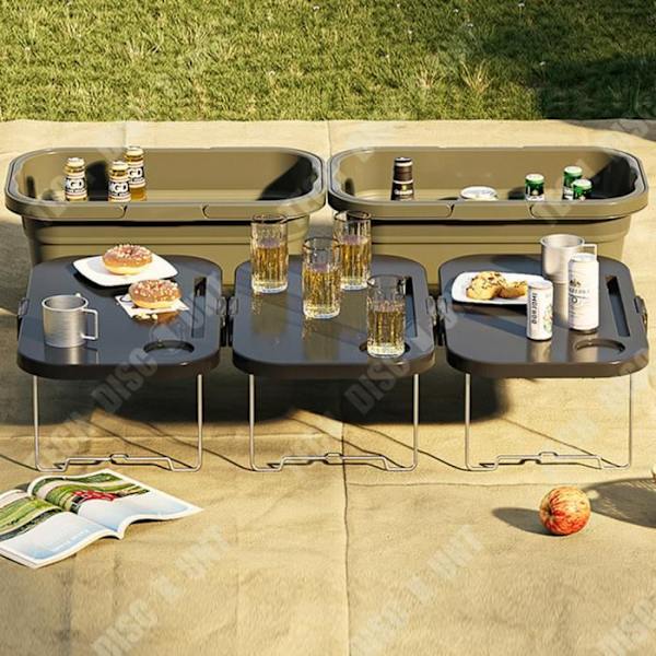 TD® Bærbar plastik picnic kurv camping picnic foldbar kurv multifunktionel udendørs