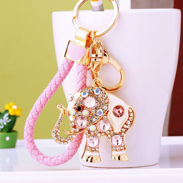 Nøglevedhæng - TD® - Elegant elefant - Hul design - Falmer ikke - 11,5 cm