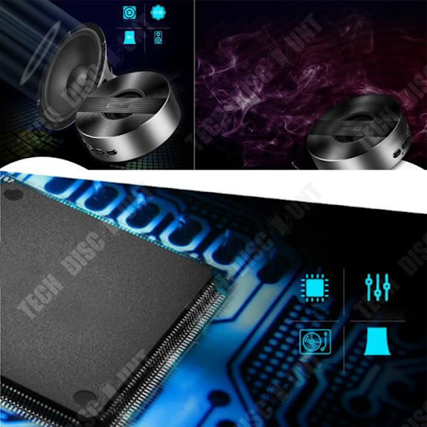 TD® Trådlös Bluetooth-högtalare Bärbar Högtalare Stereotelefon Bil Subwoofer Handsfree Ergonomisk Kompakt Design Svart