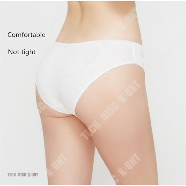 TD® bomull engångsunderkläder 5-pack bomull reseunderkläder för män och kvinnor No-wash shorts för kvinnor Vit M