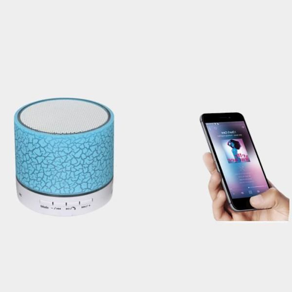 TD® Mini Färgglad Bluetooth-högtalare - Portable Light Wireless Bluetooth 2.1 Stereo Black - Jämn och tydlig ljudeffekt