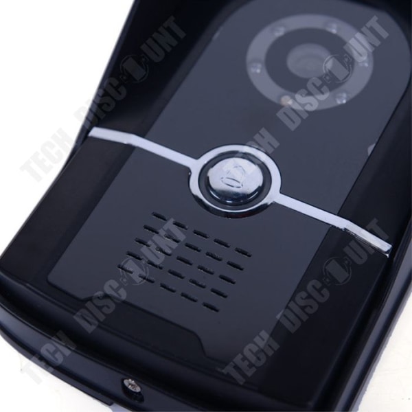TD® Dörrklocka 10 Inch HD 700 Lines Färgskärm Intercom Dörrklocka Visuell dörrklocka Utomhus Vattentät Svart