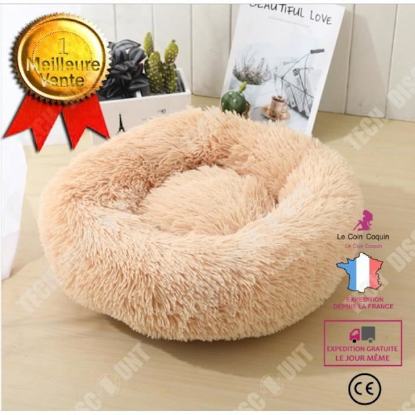 TD® Kattebed, Hundeseng, Kattepude, Kurv, Katteseng, Ekstra Blød, Komfortabel og Fritid, Vaskbar Pude, 50cm