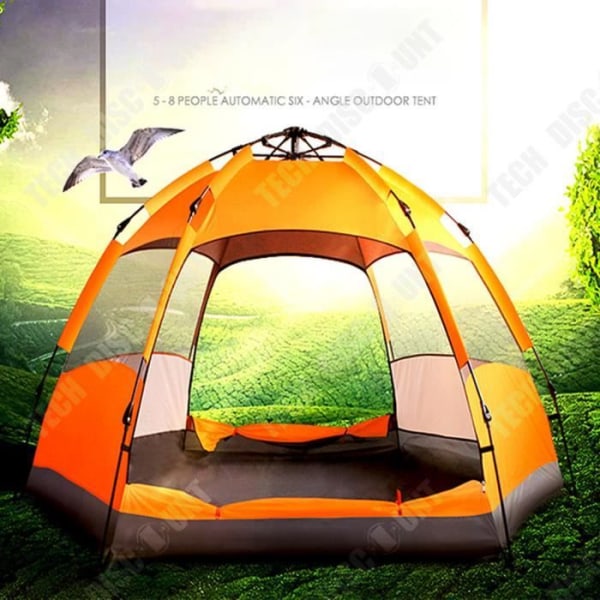 TD® Utomhus campinguttag regntätt sexkantigt stort tält resa camping automatisk snabböppning tält campi