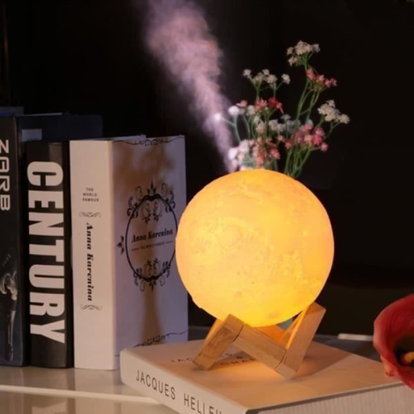 880ML Luftfuktare 3D Moon Lamp light Diffuser Aroma Essential Oil USB Ultrasonic Luftfuktare Mist Purifier