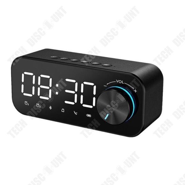 TD® Mirror Clock Audio Trådlös Bluetooth-klocka Väckarklocka Portable Time Manager Plug-in Present Datorljud