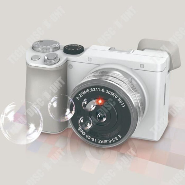 TD® Bubble Camera Toys Shining Light Music Bubble Machine Outdoor Elektrisk Bubble Machine Bubble Toys Silver