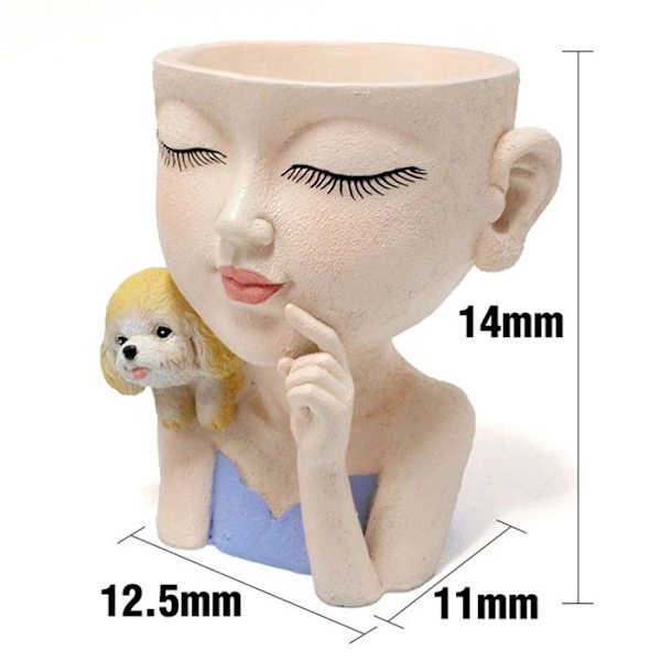 Succulent pot - TD® - 12.5*11*14cm - Resin - Indendørs dekoration - Blandet