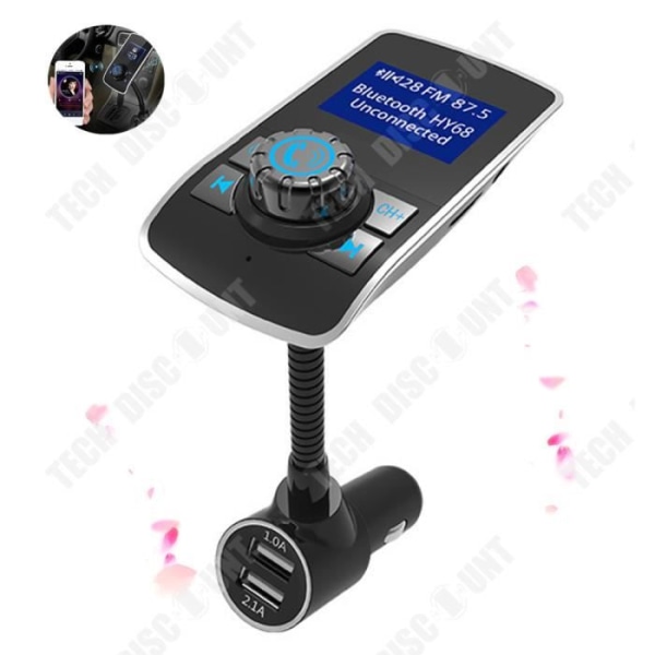 TD® Bluetooth Handsfree Car Kit Bluetooth Quick Charge - Dubbel USB-laddare MP3-spelare FM-sändare - Biltillbehör
