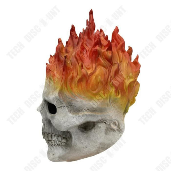 TD® Halloween Dödskallemask Ghost Rider Ghost Face Huvudbonader Skrämmande Flame Skull Latex Realistisk Look Party Favor