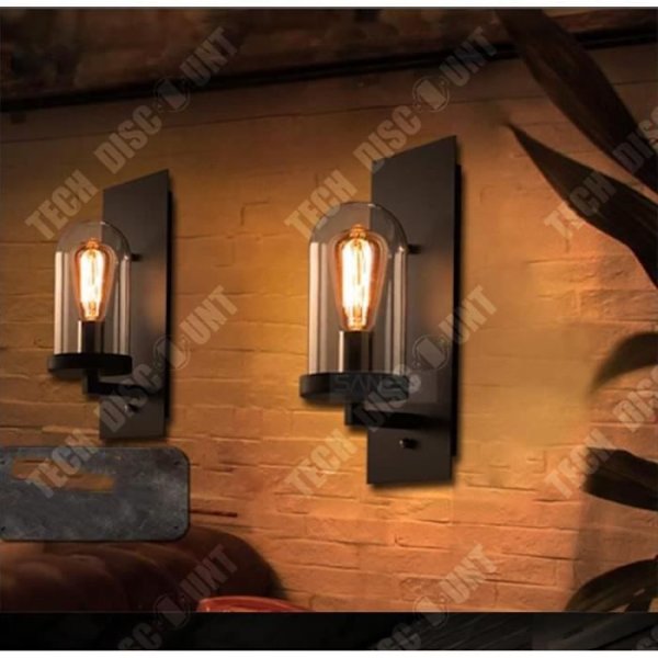 TD® Retro kreativ industrivæg lampe seng bord altan gang i smedet jern nostalgisk bar café lampe