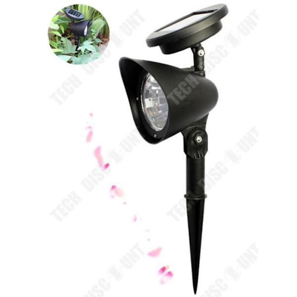 TD® Solarlampe LED lyse lampe udendørs belysning IP44 sort have terrasse tilbehør til vandtæt belysning