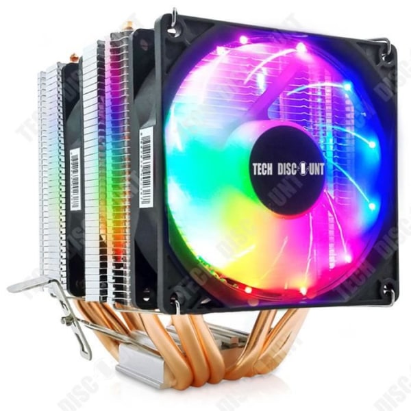 TD® Desktop CPU-kylare Sex kopparrör Dubbla temperaturkontrolltorn Fläkttryck 130w