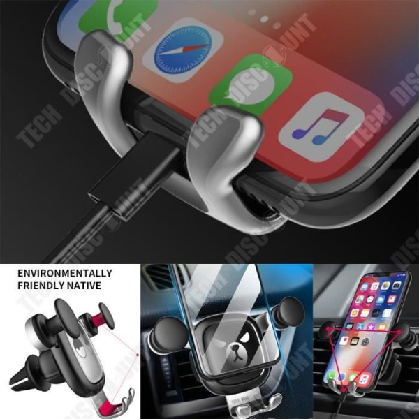 TD® magnetisk biltelefonhållare för handsfree-kompatibel mobiltelefon iPhone smartphone luftventil arg o