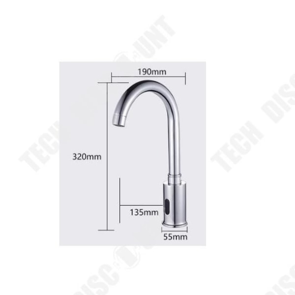 TD® Intelligent automatisk induktionsmixers i fuld kobber Zero-Touch Rotationshåndvask med infrarød varmt og koldt vand.
