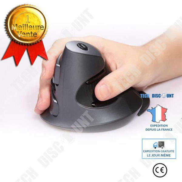 TD® Ergonomic Wireless Vertical Mouse M618 / Mus för PC-dator / Multifunktionell / Svart / Prestanda och trend