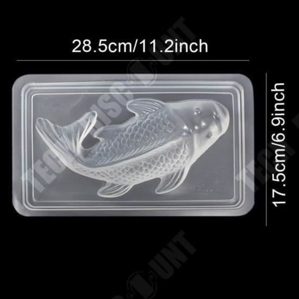 TD® 3D Koi Fisk Form - Håndlavet Geléform Sugarcraft Bageværktøj Ris Kage Modstandsdygtig
