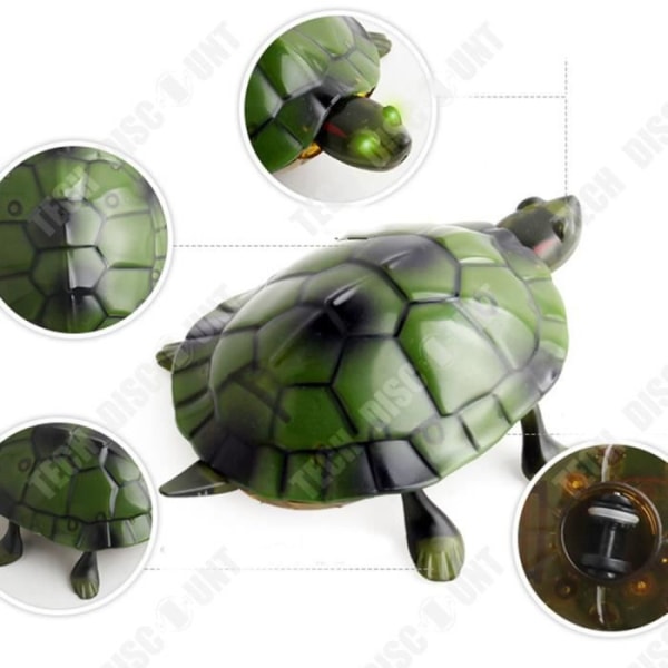TD® Infraröd Fjärrkontroll Simulering Induktion Sköldpadda Knepig djurleksak Elektrisk sköldpadda Fjärrkontrollleksak
