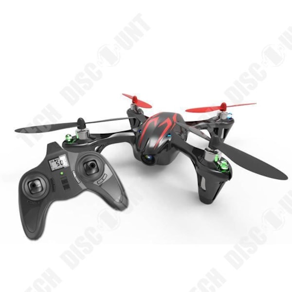 TD® Professionel højopløsningsdrone LED-lampe nat FPV X4 driftstid 7 minutter video indbygget fjernbetjening farve hvid