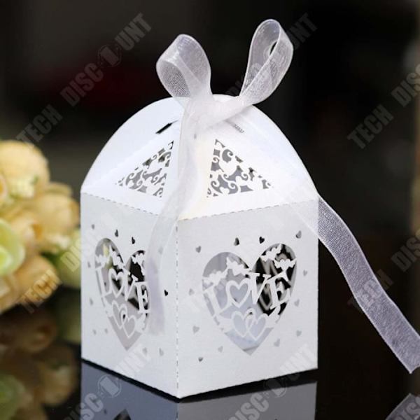 TD® 50 stycken LOVE Favor Box Alla hjärtans dag Bröllop Tillbehör presentskelett Bröllop Bröllop Favor Box
