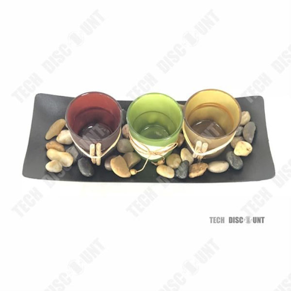 TD® Ljusstake i glas bordsdekoration dekorativ romantisk bröllopsdagsuppsättning om 3 vackert eldljus i solid design